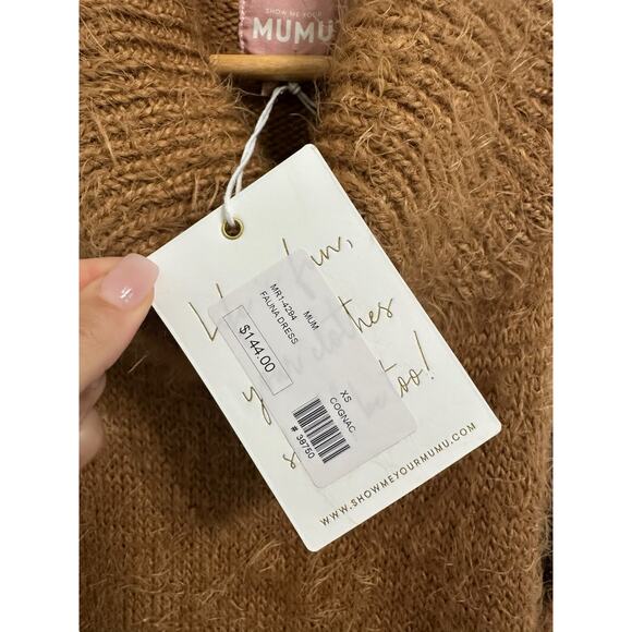 Show Me Your MuMu Cognac Knit Fauna Dress size XS NEW‎ $144 - Picture 6 of 10